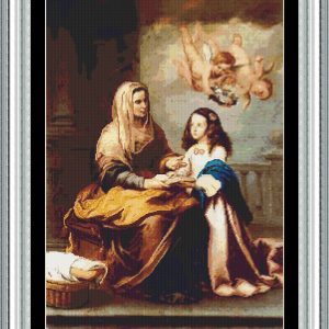 Patrones de Santa Ana enseñando a leer a la Virgen María de Murillo