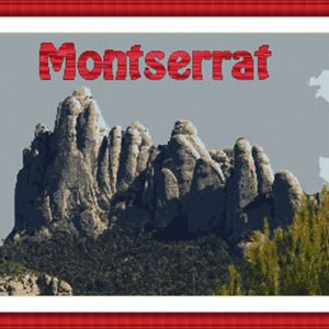 Patrones de punto de cruz de la Montaña de Montserrat (Barcelona)