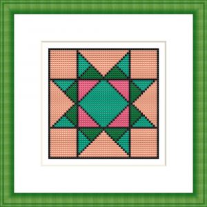 Patrones de punto de cruz de Estrella 3 (patchwork)