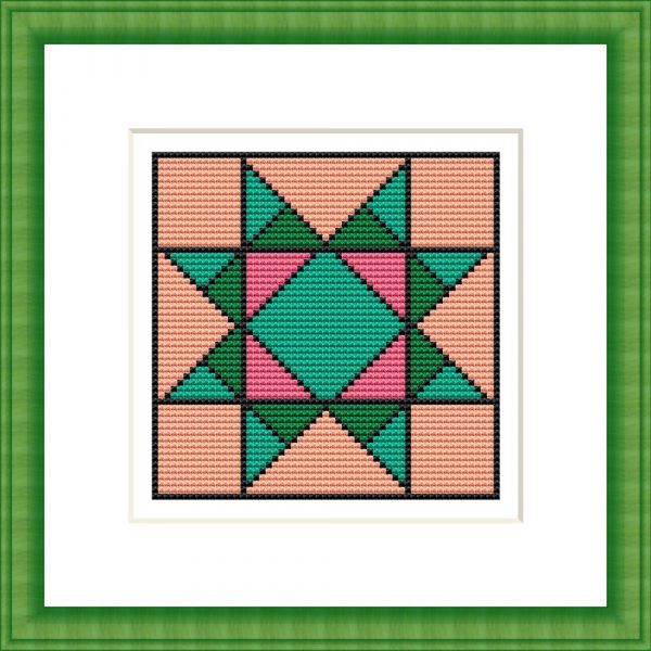 Patrones de punto de cruz de Estrella 3 (patchwork)