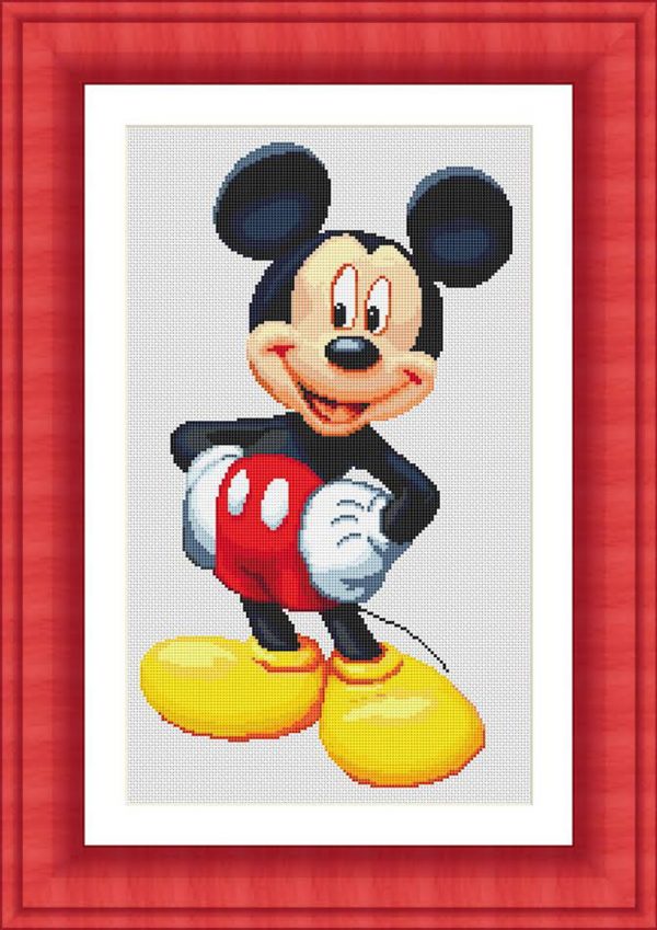 Patrones de punto de cruz de Mickey Mouse de Disney