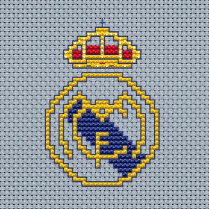 Patrones de punto de cruz del escudo del Real Madrid