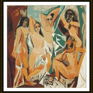 Patrones de punto de cruz de las Señoritas de Avignon de Pablo Picasso