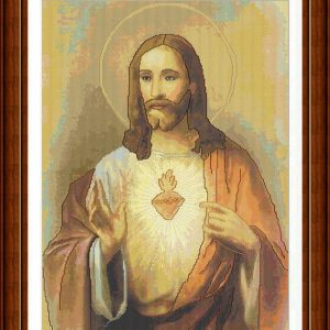 Patrones de punto de cruz del Sagrado Corazón de Jesús