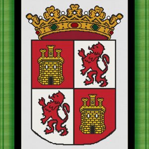 Patrones de punto de cruz del escudo de Castilla y León