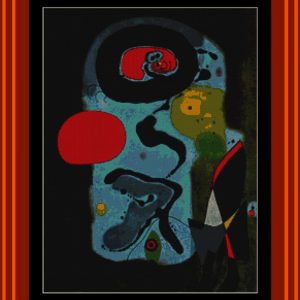 Patrones de punto de cruz del Sol Rojo de Joan Miró