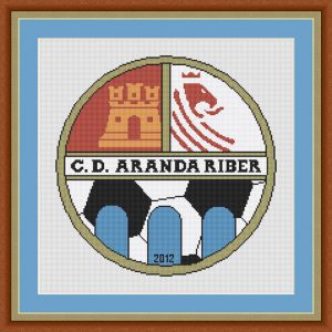 Patrones de punto de cruz del escudo Aranda Riber 2012
