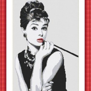 Patrones de punto de cruz de Audrey Hepburn 2