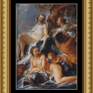 Patrones de punto de cruz del Nacimiento de Venus de François Boucher