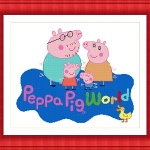 Patrones de punto de cruz de Peppa Pig world