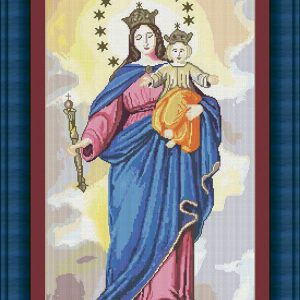Patrones de punto de cruz de la Virgen de la Auxiliadora