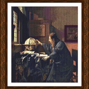 Patrones de punto de cruz de el astrónomo de Vermeer