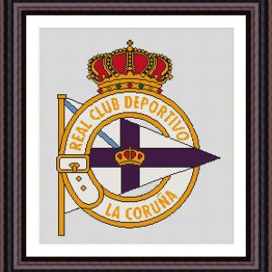 Patrones de punto de cruz del escudo Deportivo de La Coruña