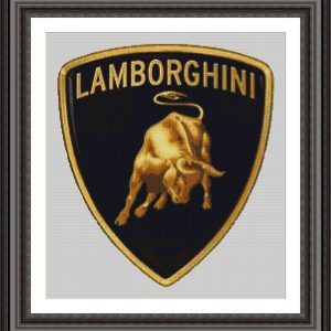 Patrones de punto de cruz del escudo Lamborghini