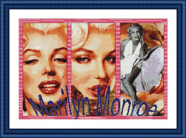 Patrones de punto de cruz de la actriz Marilyn Monroe