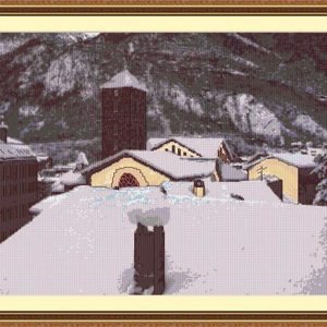 Patrones de punto de cruz de Andorra en invierno