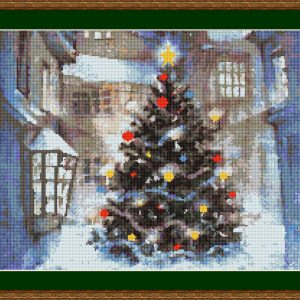 Christmas tree cross stitch scheme