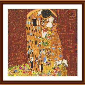 Patrones de punto de cruz de El Beso de Gustav Klimt