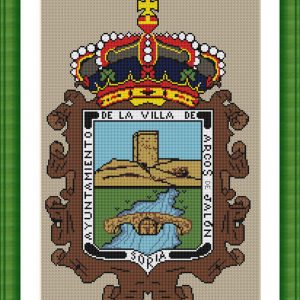 Patrones de punto de cruz del escudo de Arcos de Jalón (Soria)