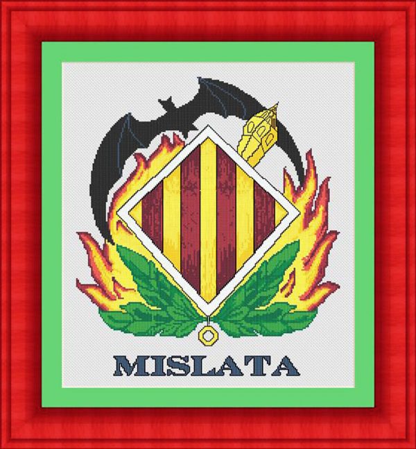 Patrones de punto de cruz del escudo de Mislata (Valencia)