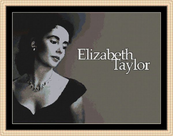 Patrones de punto de cruz de Elizabeth Taylor