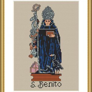 Patrones de punto de cruz de la imagen de San Benito
