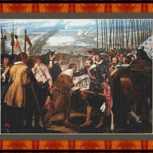 Cross-stitch scheme of the painting The Surrender of Breda