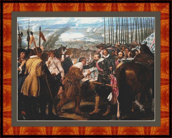 Cross-stitch scheme of the painting The Surrender of Breda