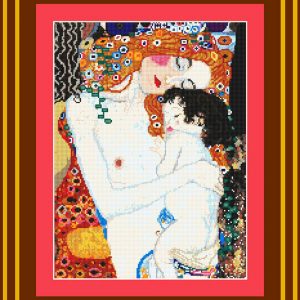 Patrones de punto de cruz de Maternidad de Gustav Klimt