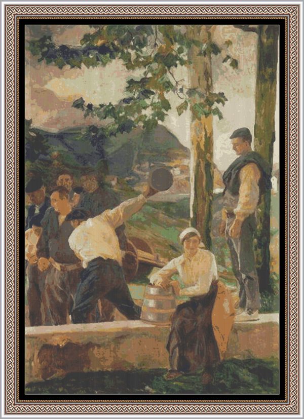 Patrones de punto de cruz de Los Bolos de Joaquín Sorolla