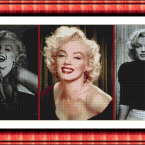 Patrones de punto de cruz de Marilyn Monroe (portada Vogue)