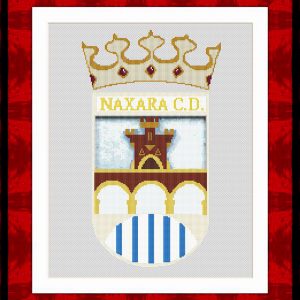Cross stitch scheme of the coat of arms of Nájera -Naxara- La Rioja