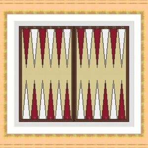 Cross-stitch scheme of the game of backgammon