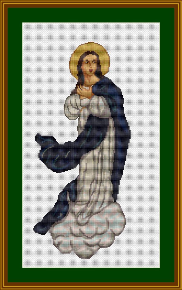 Patrones de punto de cruz de la Virgen María Inmaculada
