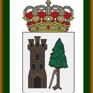 Patrones de punto de cruz del escudo de Segura de Baños de Teruel