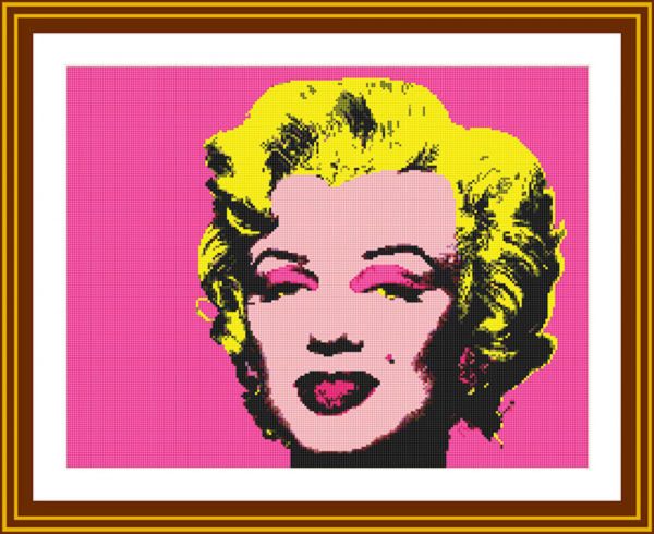 Patrones de punto de cruz de Marilyn Monroe de Andy Warhol