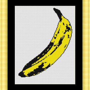 Patrones de punto de cruz de Banana de Andy Warhol