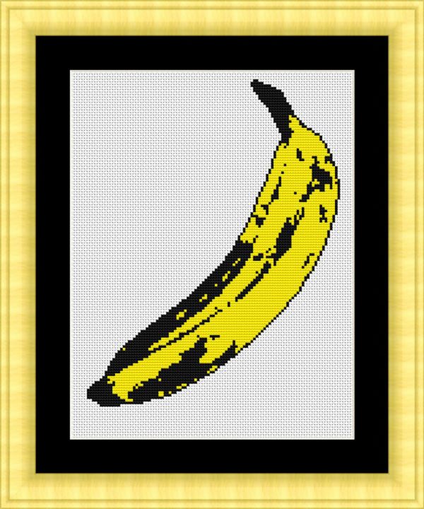 Patrones de punto de cruz de Banana de Andy Warhol