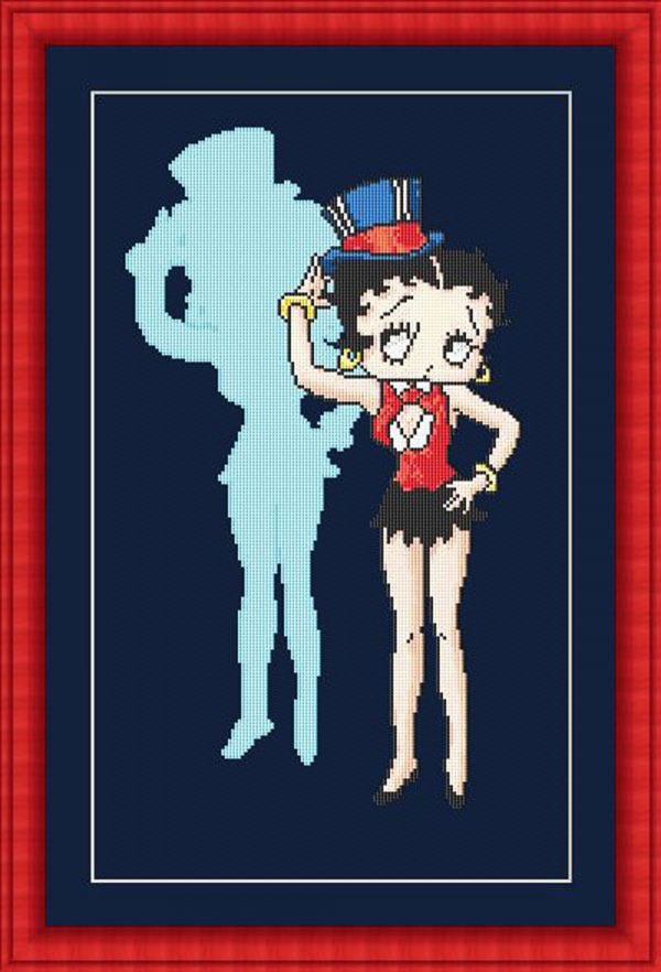 Patrones de punto de cruz de Betty Boop cabaretera