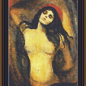 Esquema de punto de cruz de Madonna de Edvard Munch