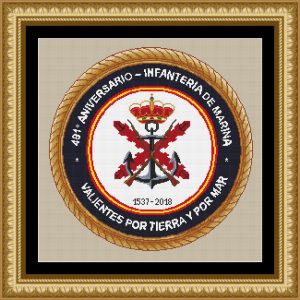 Patrones de punto de cruz del escudo de Infantería de Marina