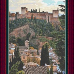 Patrones de punto de cruz de la Alhambra de Granada-España