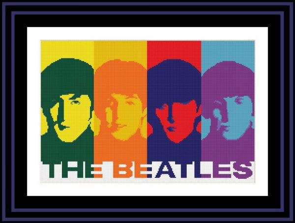 Patrones de punto de cruz de The Beatles versión 2