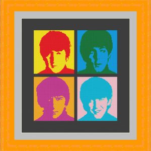 Patrones de punto de cruz de The Beatles versión 3