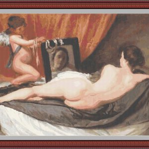 Patrones punto de cruz Venus del espejo de Velázquez versión 3