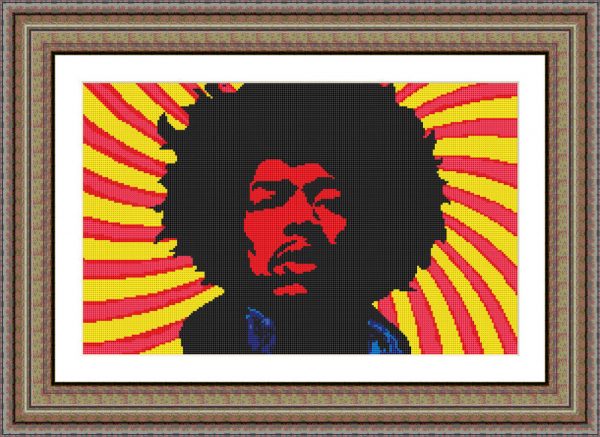 Patrones de punto de cruz de Jimi Hendrix