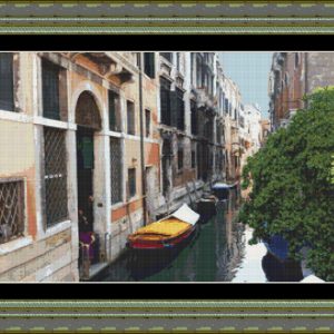 Patrones de punto de cruz de Góndolas en Venecia