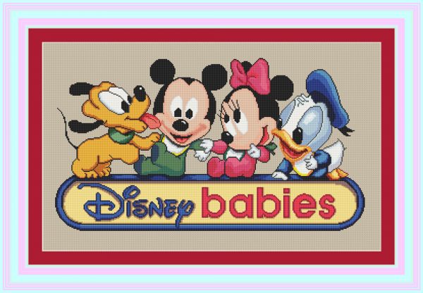 Patrones de punto de cruz de Personajes de Bebés Disney