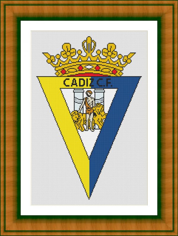 Patrones de punto de cruz del Escudo del Cádiz CF