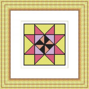 Patrones de punto de cruz de Estrella 6 (patchwork)